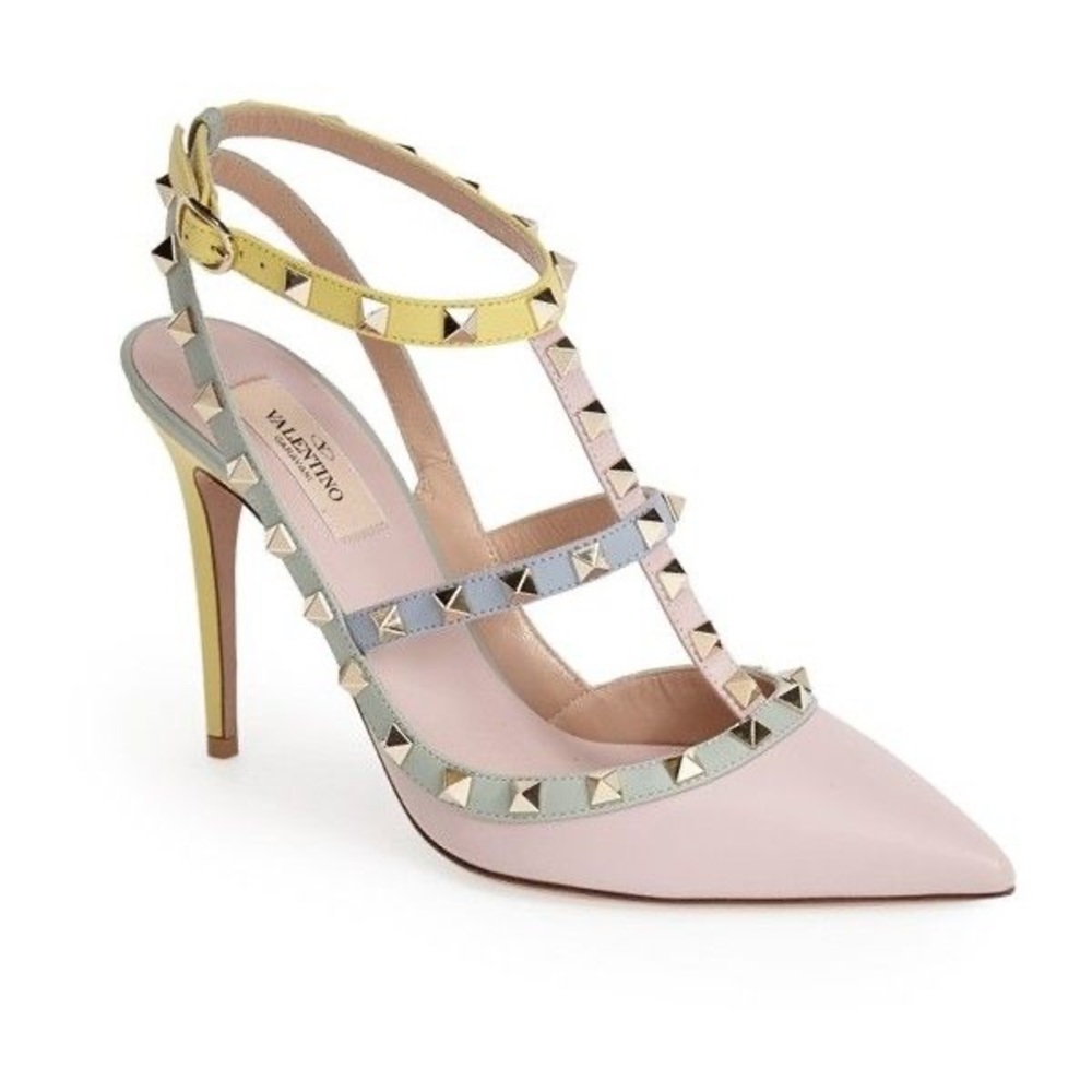 Valentino Colorblock Rockstud Pumps 37